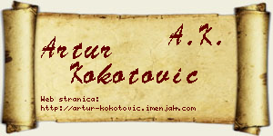 Artur Kokotović vizit kartica